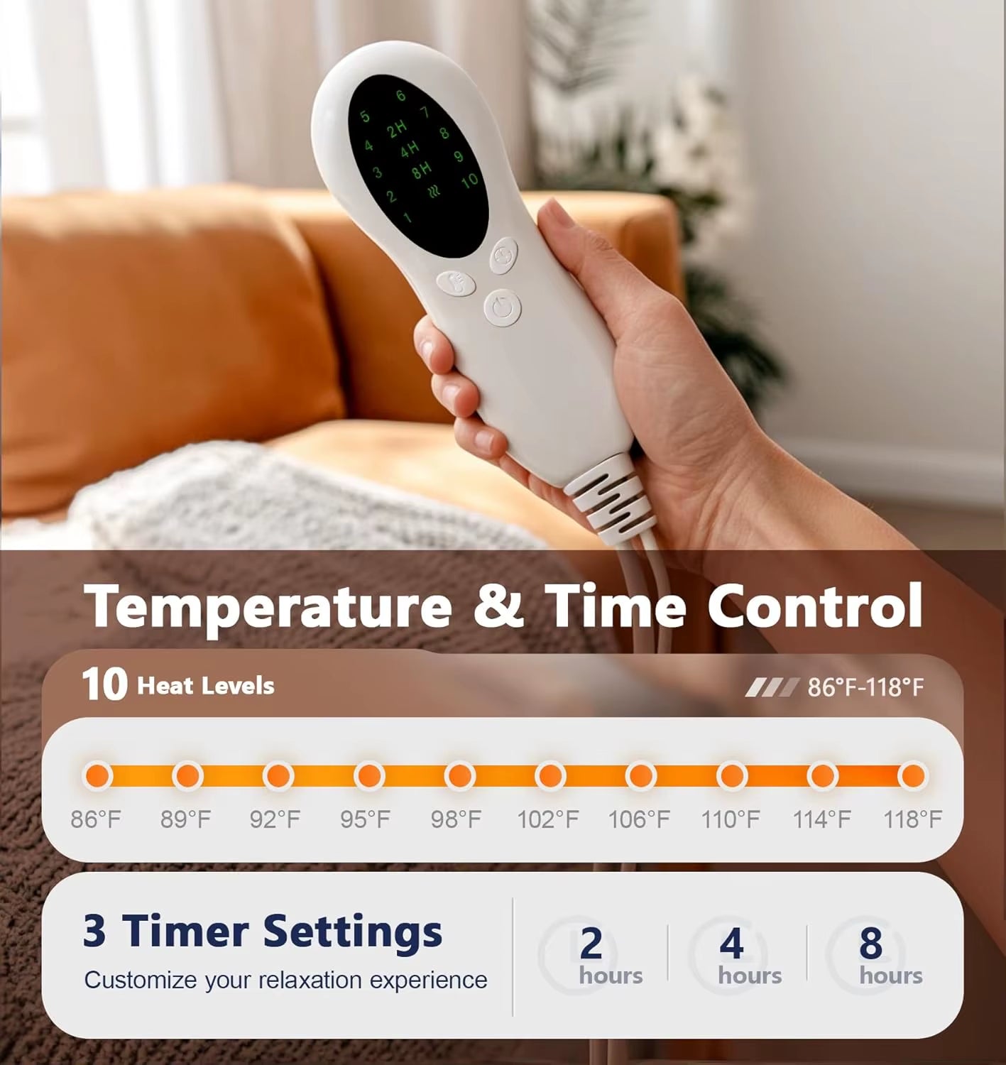 Electric Wearable Heated Blanket with Foot Pocket, Heated Blanket Wearable with Sleeves, Flannel & Sherpa Electric Throw Blanket