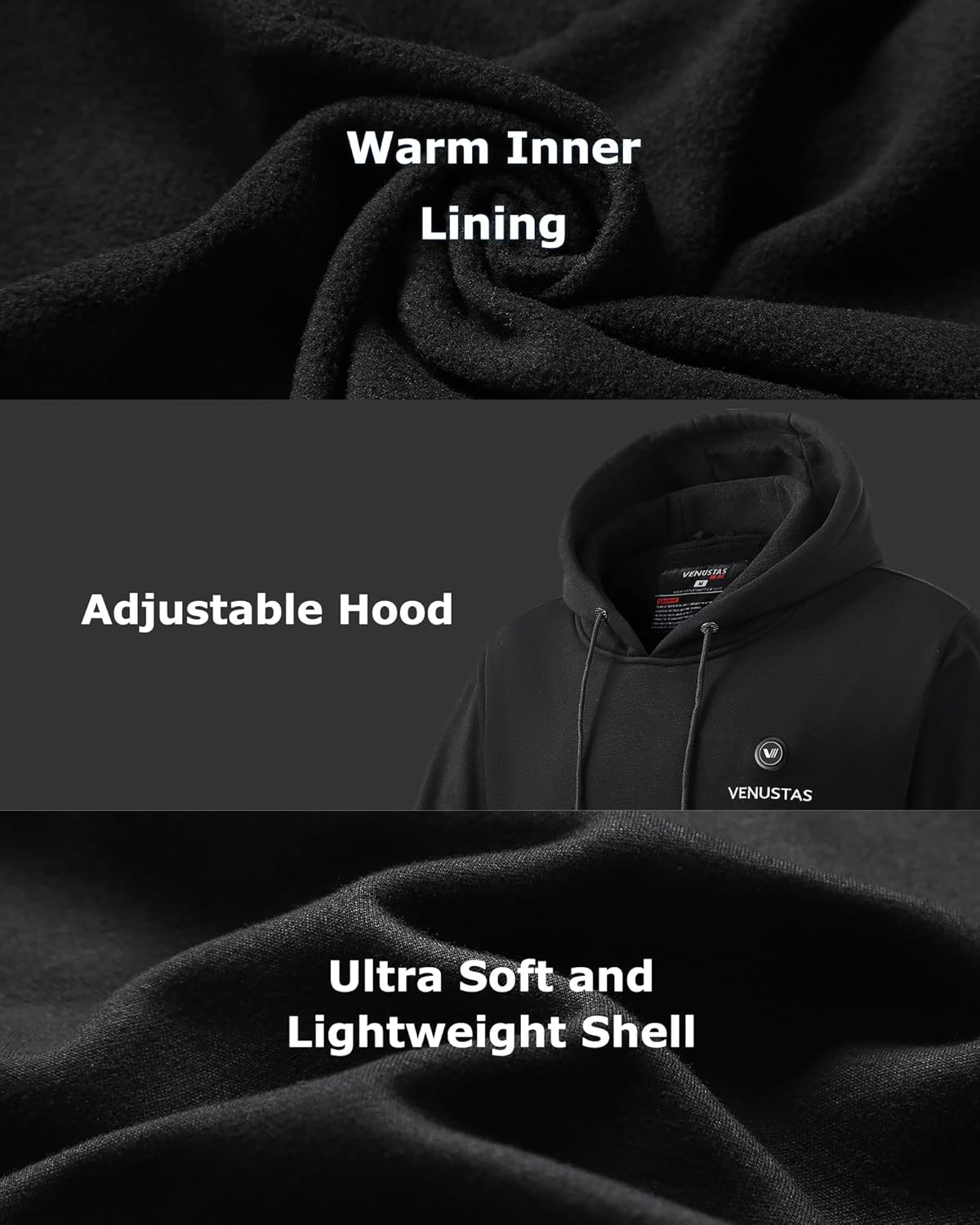 Stay Warm Anywhere: Unisex Heated Hoodie with Battery Included for Ultimate Comfort