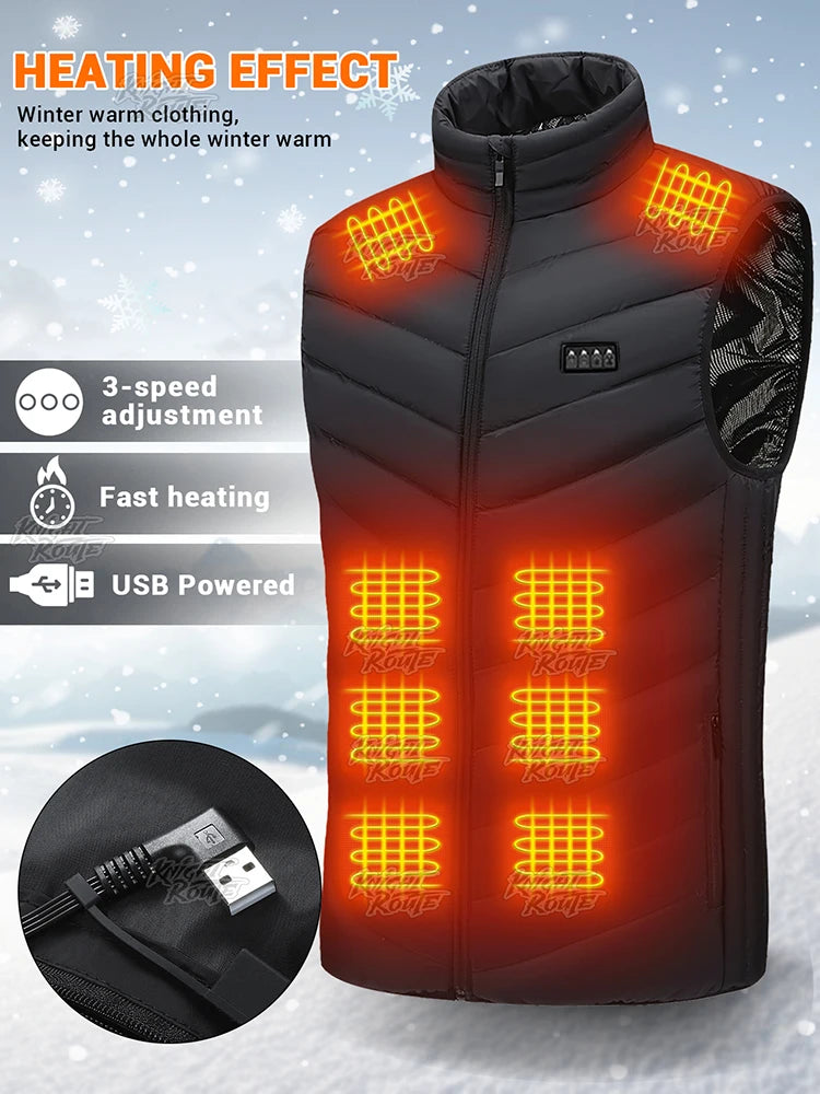 27-Zone Heated Vest – Fast Heat, 3–7 Day Delivery, Stay Warm All Winter