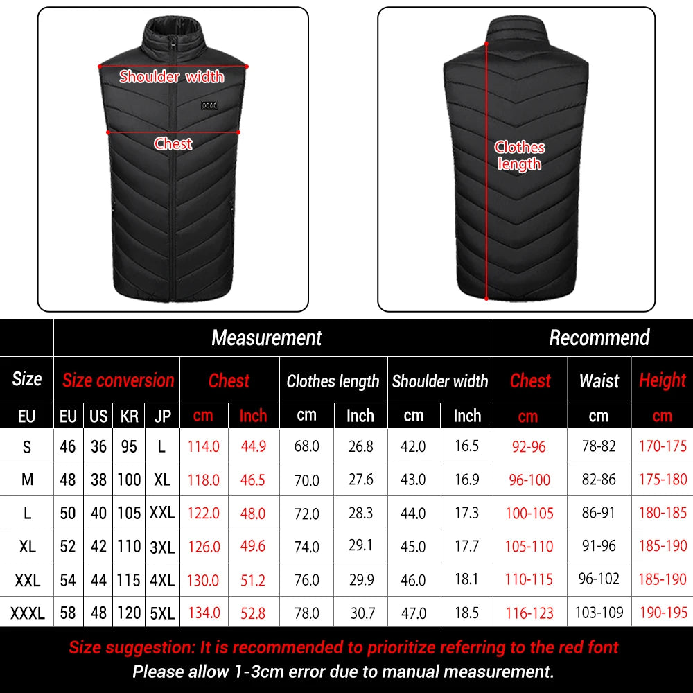 27-Zone Heated Vest – Fast Heat, 3–7 Day Delivery, Stay Warm All Winter
