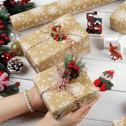 Holiday Gift Wrap – Festive Christmas Kraft Paper for Gifts & Party Decor