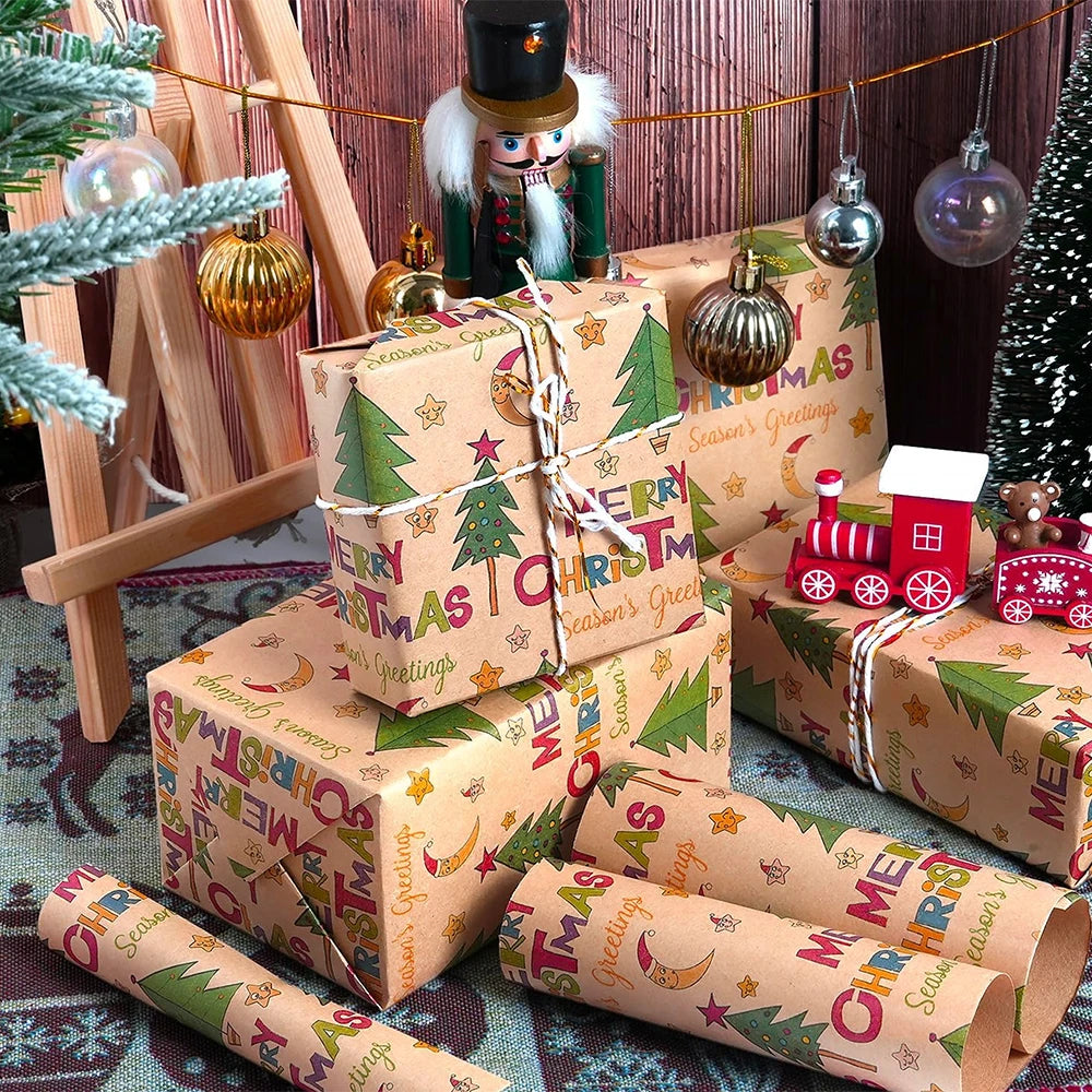Christmas Gift Wrapping Paper – Multi-Style Eco-Friendly Roll